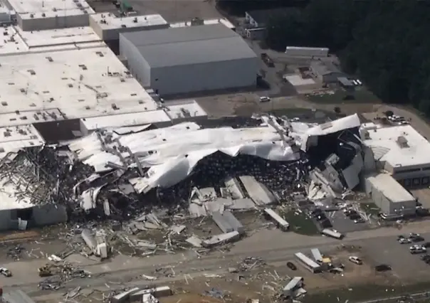 Tornado destroza fabrica de farmacéutica de Pfizer