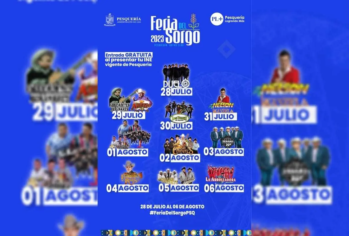 Sorprende Feria del Sorgo de Pesquería con increíble cartel de artistas