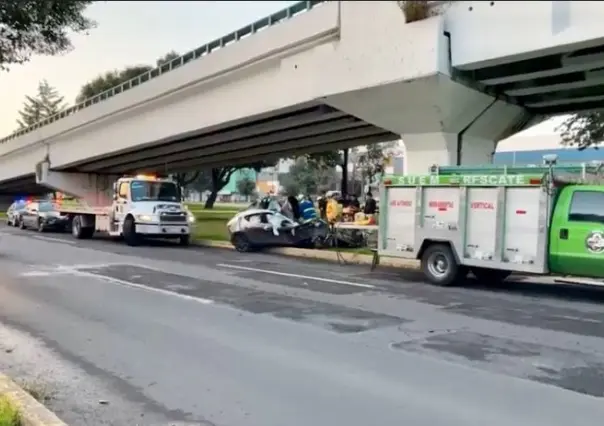 Aparatoso choque deja un muerto en paseo Tollocan