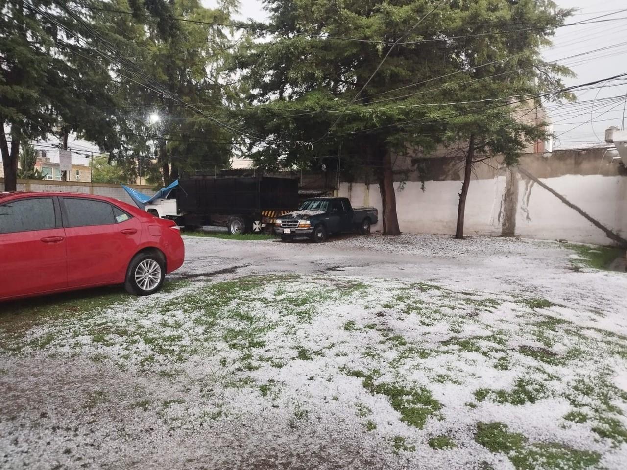 Una granizada azotó la ciudad de Toluca y provocó la caída de árboles, anegación de agua en calles y avenidas y colapso vial. Foto: Cortesía