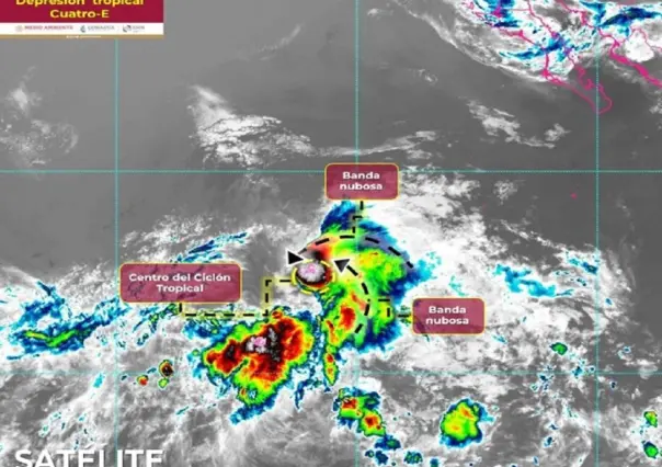 Se forma la depresión tropical Cuatro-E en el Pacífico