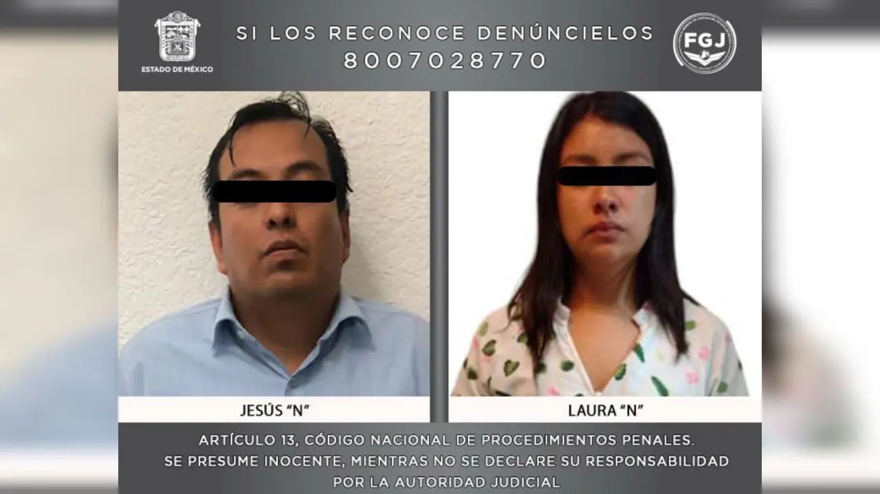 Jesús Abid N y Laura N llevarán su proceso en la cárcel, luego de que un juez resolvió como medida cautelar la prisión preventiva. Foto Cortesía