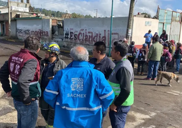 Atienden afectaciones por lluvias en pueblo Parres el Guarda en Tlalpan