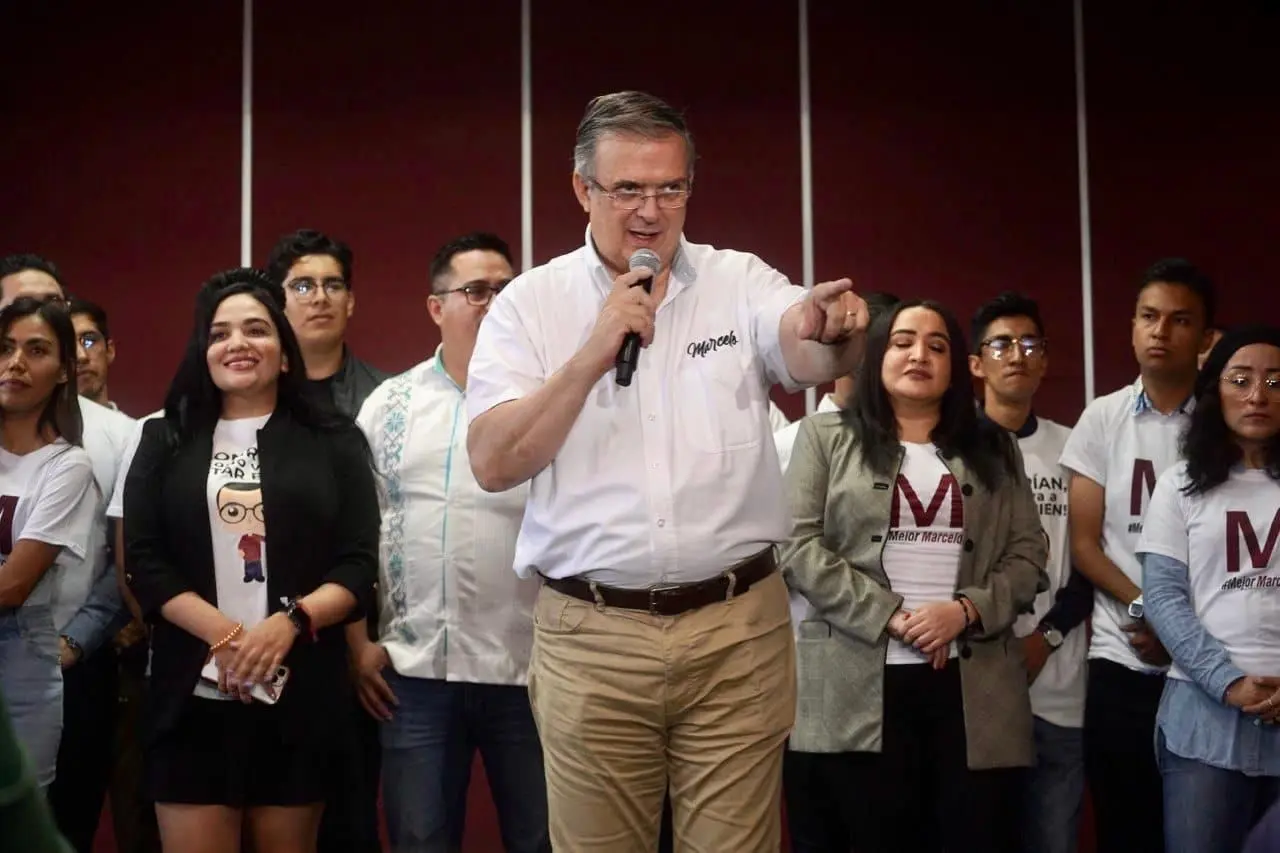 Marcelo Ebrard rechaza postura de Ola Azul en apoyo a Claudia Sheinbaum. Foto: CS Marcelo Ebrard