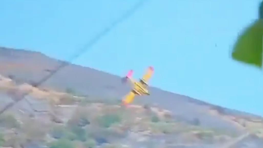 VIDEO: Se estrella avión bombardero mientras combatía incendios en Grecia