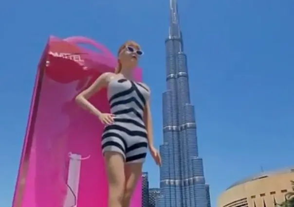 Sorprende a fans Barbie gigante de 600 metros en Dubái