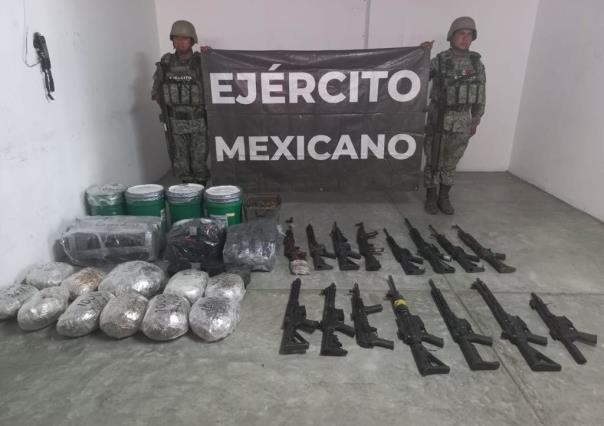 Decomisan armas, cargadores y cartuchos en Miguel Alemán y Reynosa, Tamaulipas