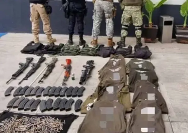 Decomisan arsenal al CJNG tras operativo en Zitácuaro, Michoacán