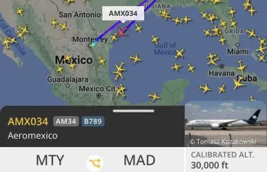 Vuelo de Aeroméxico Monterrey-Madrid es desviado por falla técnica menor