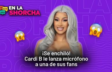 ¡Se enchiló! ¡ Cardi B le lanza un micrófono a una de sus fans.