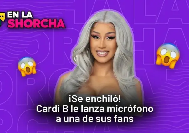 ¡Se enchiló! ¡ Cardi B le lanza un micrófono a una de sus fans.