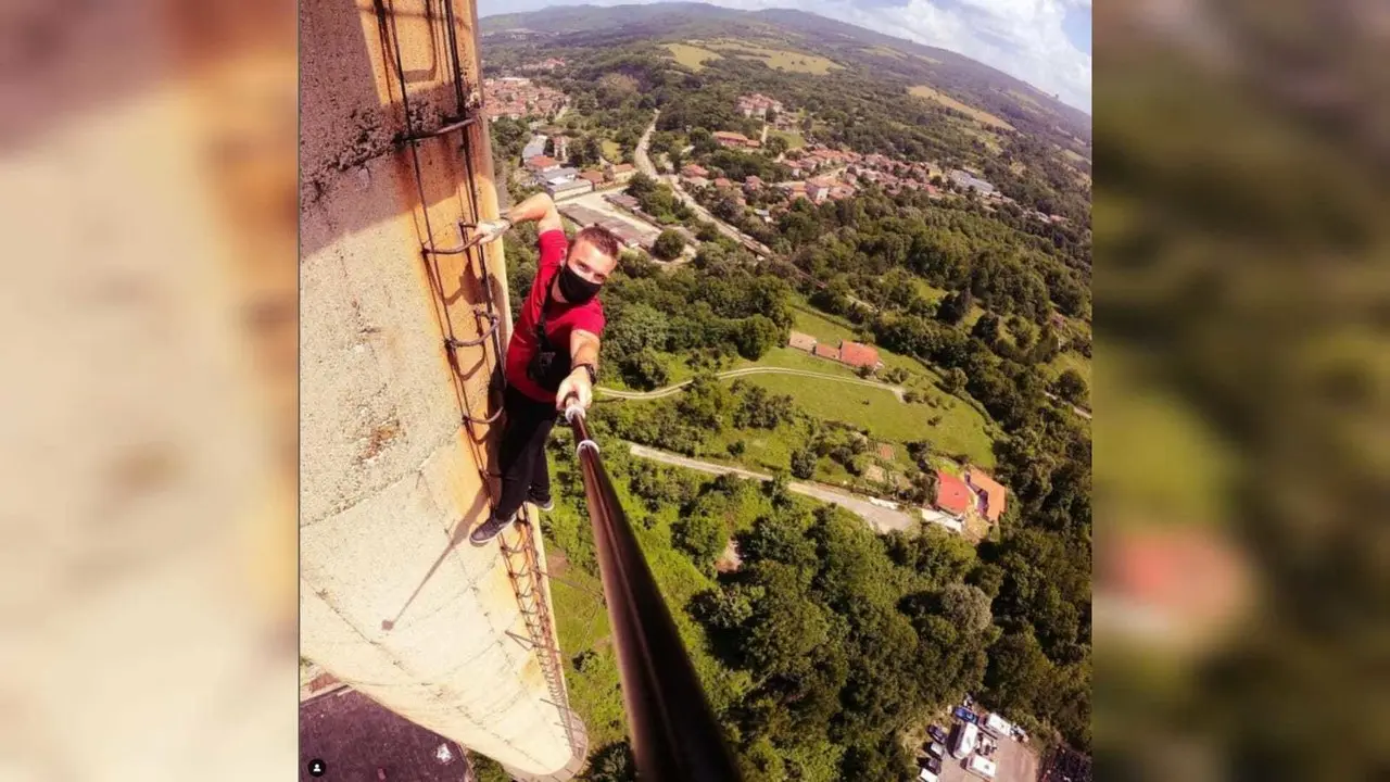 Remi Lucidi era famoso en las redes sociales, especialmente en su cuenta de Instagram, por sus hazañas extremas en deportes como la escalada de edificios y lugares de gran altura. Foto: Instagram