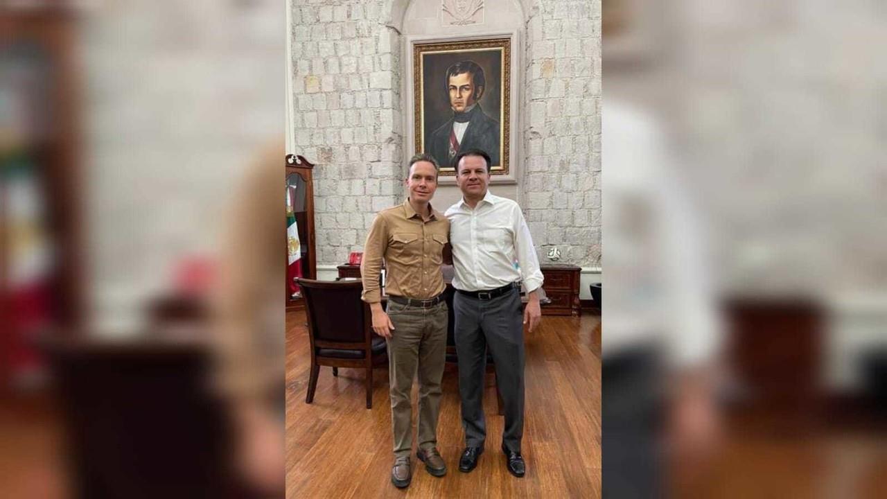 Manuel Velasco aprovechó su estancia en Durango para visitar a su amigo, el Gobernador Esteban Villegas. Foto: Facebook Manuel Velasco Coello.