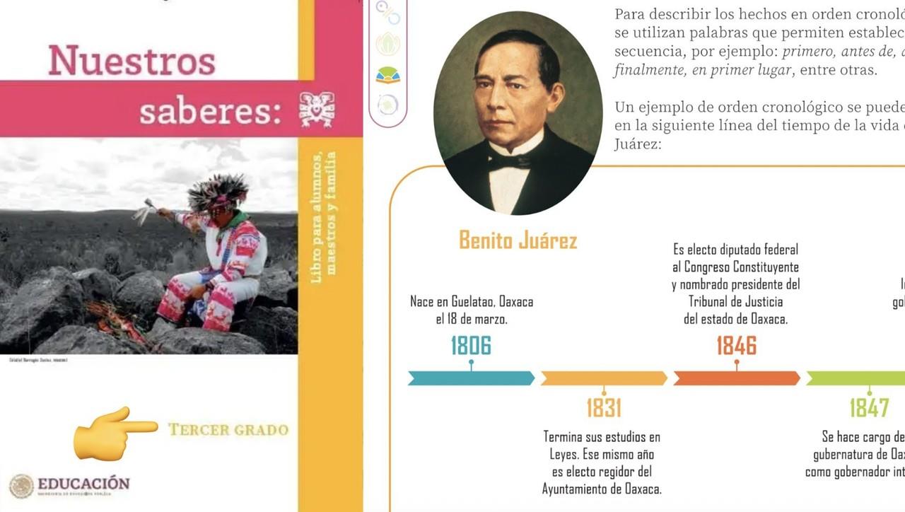 Errores en libros de texto: Cambian fecha de natalicio de Benito Juárez. Foto: @hope_bbh