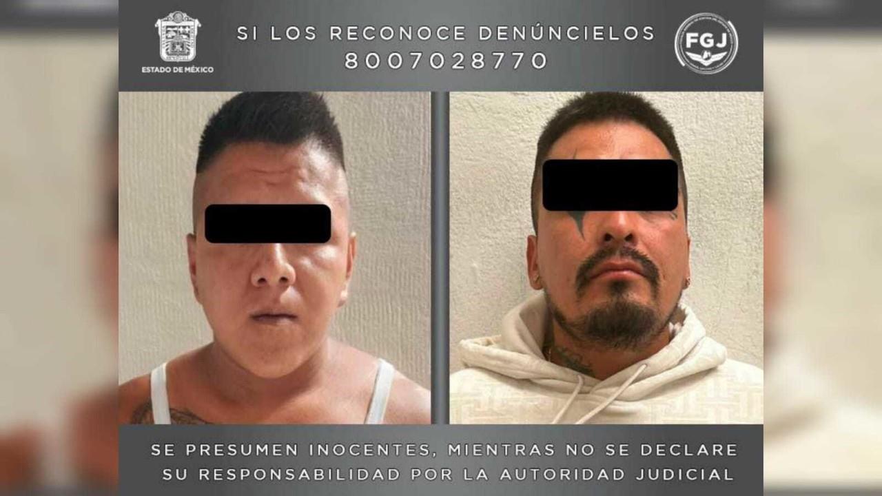 Moisés “N” y José Alberto “N” fueron detenidos mediante órdenes de aprehensión por los delitos de robo con violencia a transporte público y ataques peligrosos cometido en Ecatepec. Foto: Cortesía