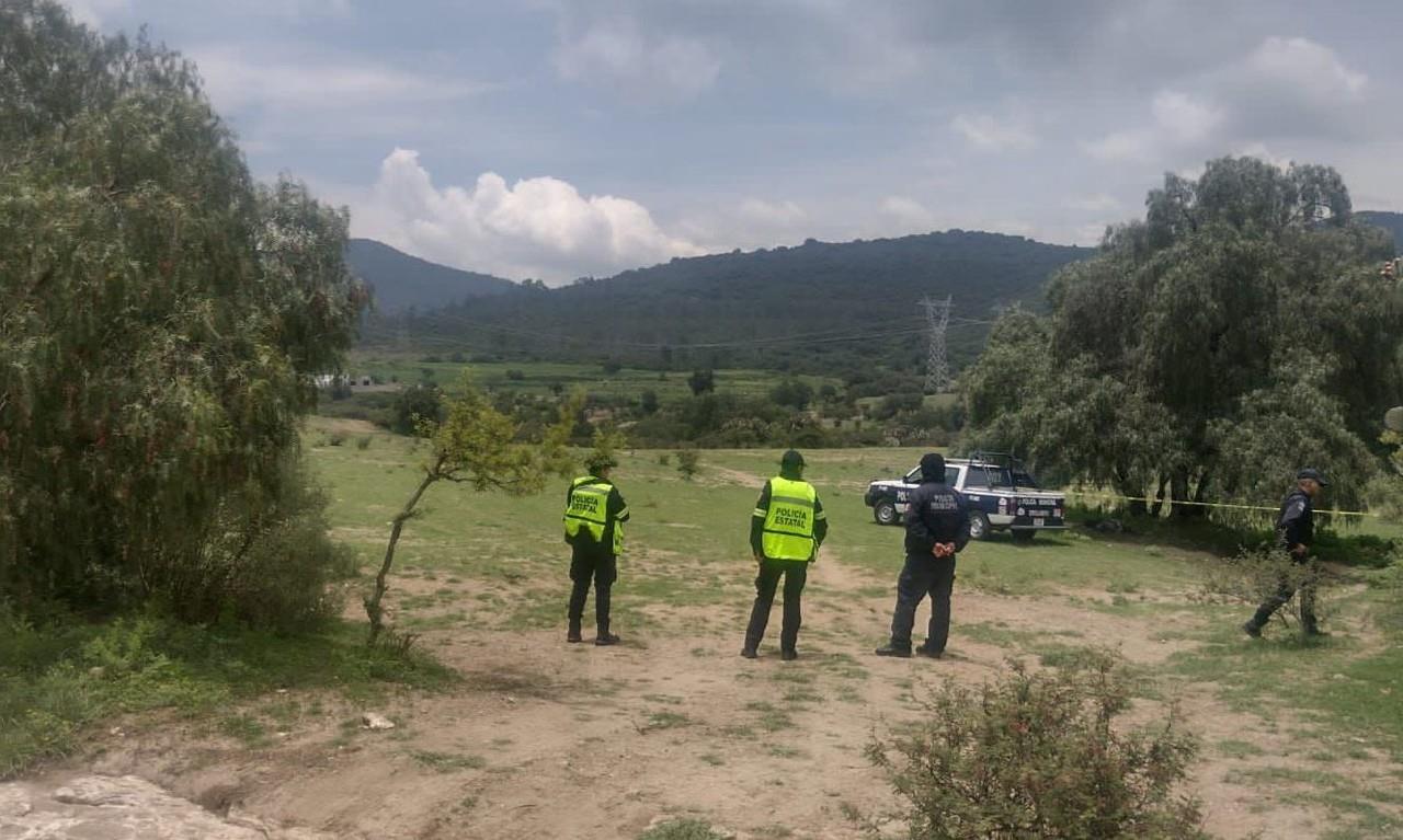 En un paraje de San Isidro, en el municipio de Tepetlaoxtoc, fueron localizados dos cuerpos calcinados. Foto: Cortesía