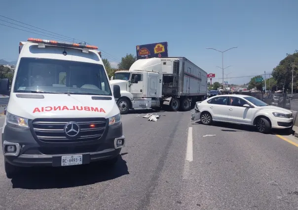 Choque múltiple en la Nacional paraliza la vialidad y deja varios lesionados