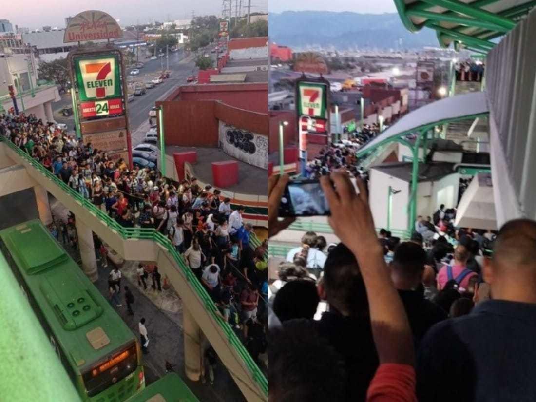 Durante las primeras horas de clases, se ha observado una gran afluencia de alumnos en dicha estación, especialmente en las horas pico. Foto: Facebook/Usuarios Metrorrey.