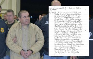 El Chapo Guzmán denuncia discriminación en cárcel de EU, envía carta a juez