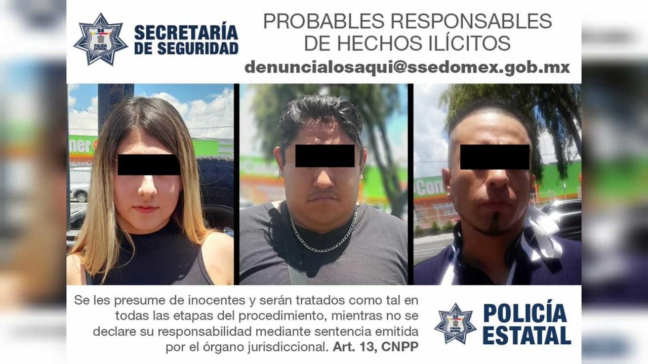 Según las investigaciones, Luis N, Roberto N y Esmeralda N podrían formar parte de un grupo delictivo dedicado a robos a casa habitación, extorsiones y hurtos a negocios en los municipios de Metepec, Toluca, San Mateo Atenco, Xonacatlán, Otzolotepec y Temo