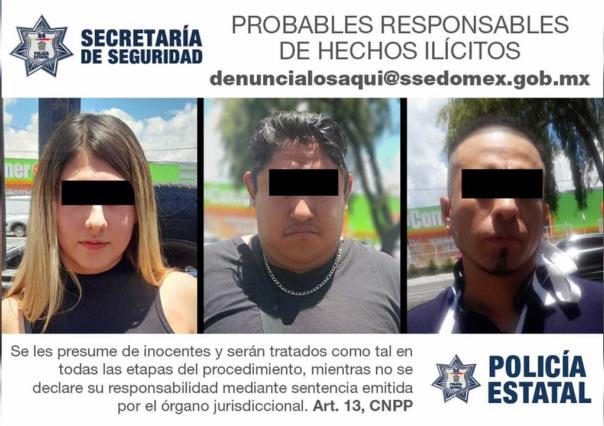 Detienen a sujetos dedicados a la extorsión y el robo en Metepec