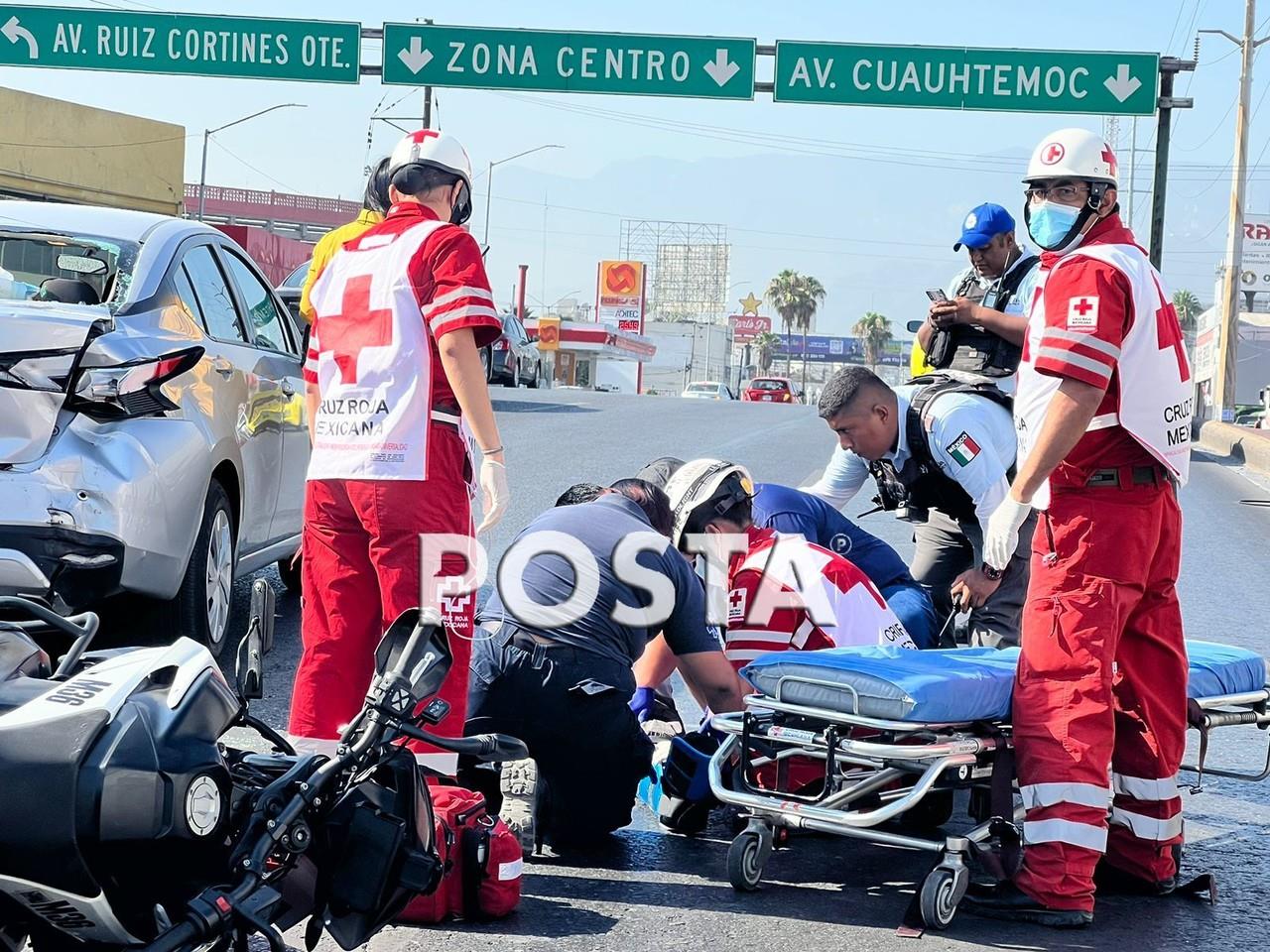 El percance ocurrió en Alfonso Reyes a unos metros de la avenida Ruíz Cortines, con dirección hacia el sur. Foto: Raymundo Elizalde.