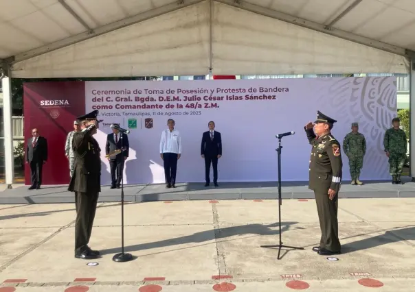 Cambia mando 48 Zona Militar en Victoria, toma protesta el general Julio Islas