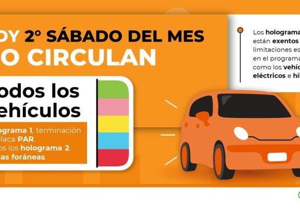 Toma en cuenta los autos que no pueden salir con el Hoy No Circula sabatino