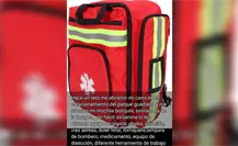 Roban equipo de trabajo a técnica en urgencias médicas en el Parque Guadiana