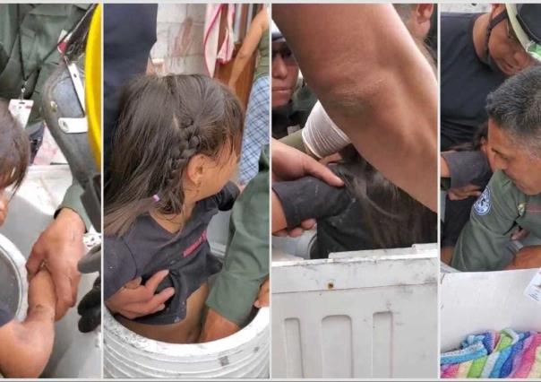 Rescatan a niña de 6 años atrapada en una lavadora automática en Zacatecas