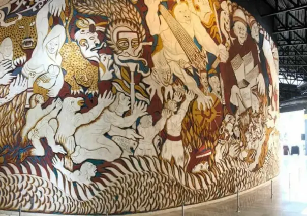 Homenaje a la cultura prehispánica en Ecatepec, develan mural