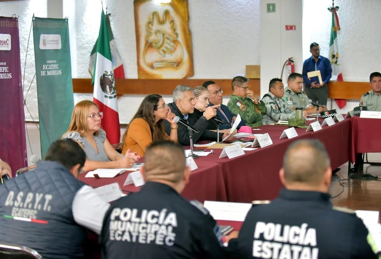 Mesa de seguridad del ayuntamiento de Ecatepec de Morelos. Crédito: @FerVilchisMx.