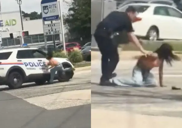 VIDEO: ¡De película! Policía atropella y detiene a mujer armada en Nueva York