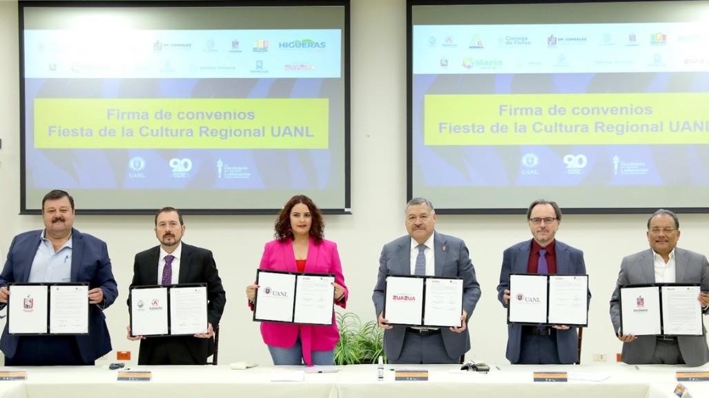 Firma UANL convenio con municipios por la Fiesta Cultural Regional