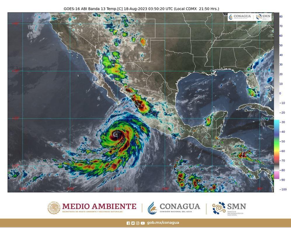 Hilary ya es huracán categoría 4, habrá lluvias intensas en gran parte del país