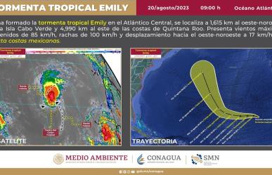 Se forma la tormenta tropical Emily en el Océano Atlántico