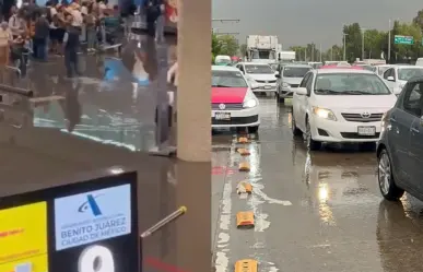 Lluvia colapsa vialidades y genera suspensión de operaciones en el AICM