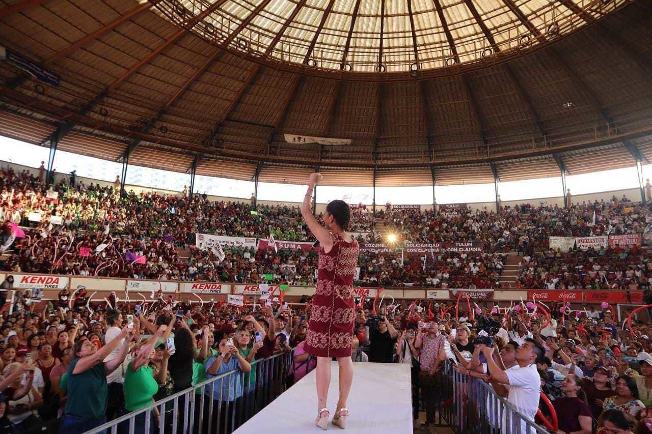 Claudia Sheinbaum la que más gasta en los recorridos de Morena. Foto: FB Claudia Sheinbaum