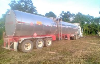 Aseguran toma clandestina y tractocamiones con combustible robado en Tabasco