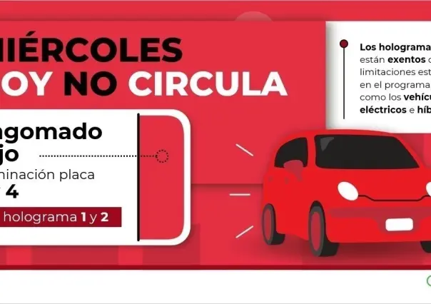 ‘Hoy no circula’ miércoles 30 de agosto