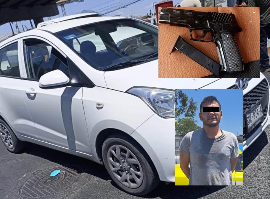 Un hombre de 34 años fue detenido por oficiales de la Policía de Monterrey luego de que estuviera a punto de ocasionar un accidente. Foto. Captura de Imagen