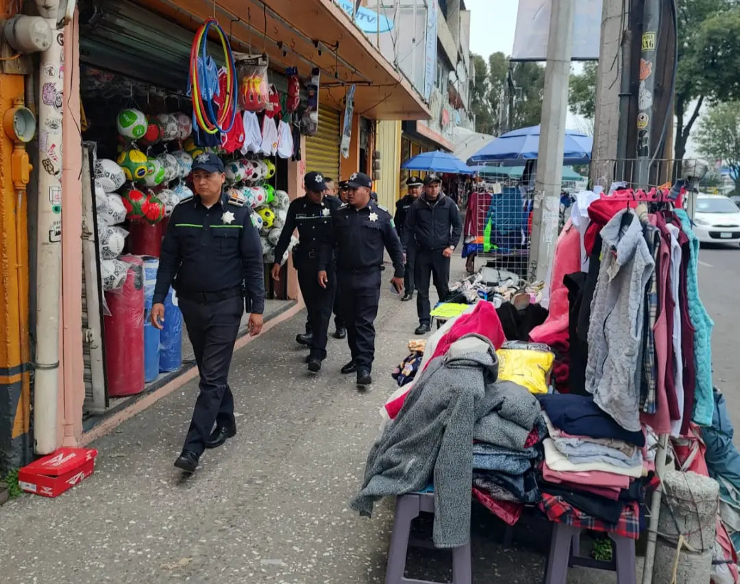 Despliegue operativo en la zona Terminal y del Mercado Juárez.