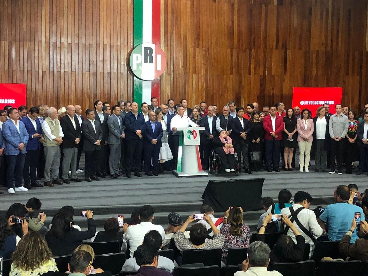 Declina PRI en favor de candidatura única de Xóchitl Gálvez en el Frente Amplio. Foto: Miguel Hernández