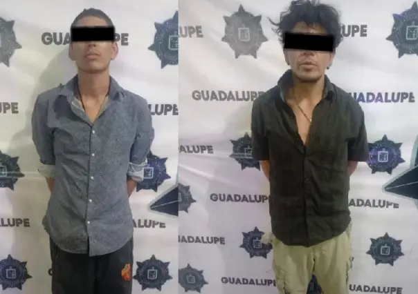 Detienen a 2 hombres tras desmantelar auto robado en Guadalupe