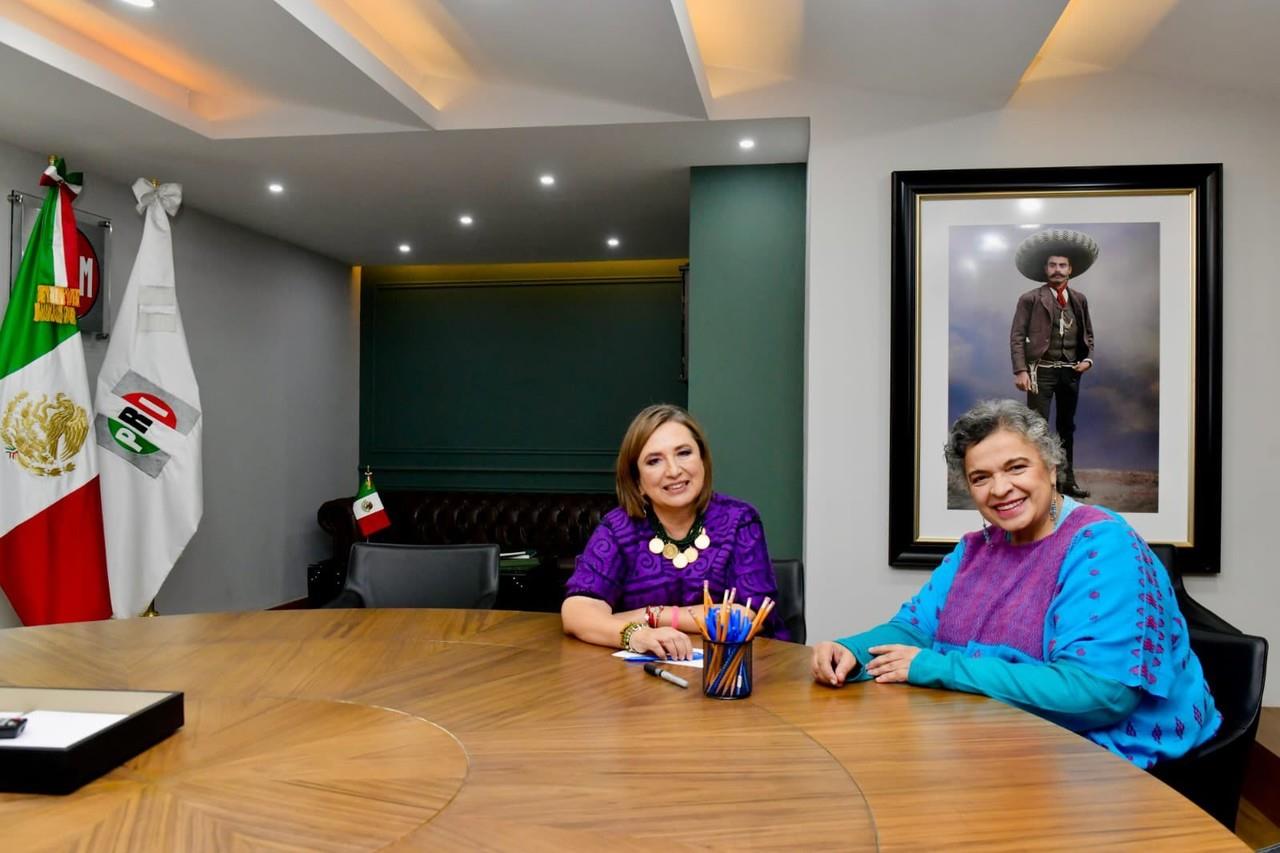 Juntas tras declinación: Xóchitl Gálvez y Beatriz Paredes muestran unidad. Foto: @XochitlGalvez