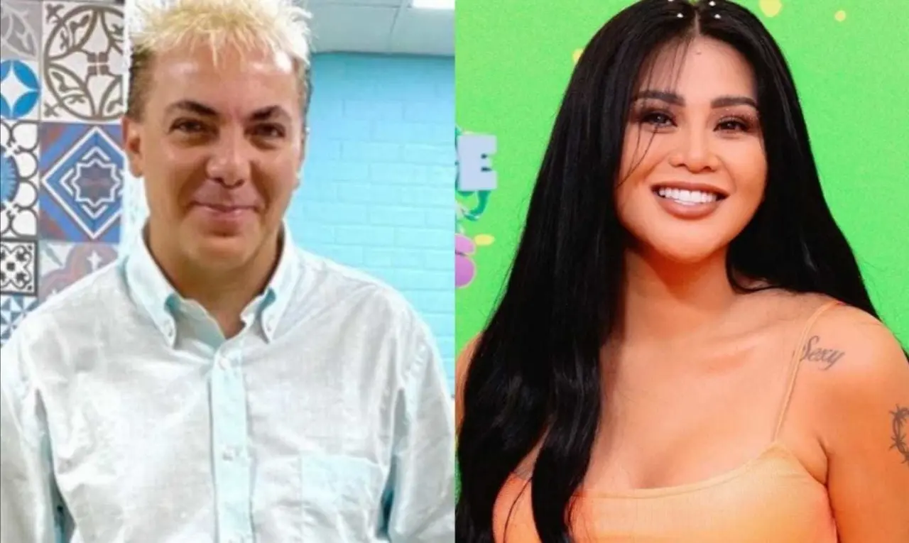 Gomita no desperdició la oportunidad de pedirle permiso a Cristian Castro para besarlo. Fotos: Instagram