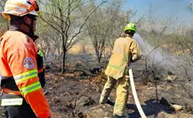 Jaguares de Protección Civil sofocan incendio en río Santa Catarina