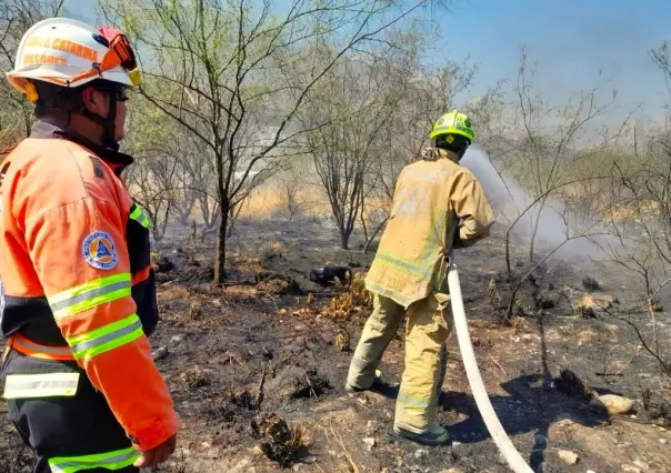 Jaguares de Protección Civil sofocan incendio en río Santa Catarina