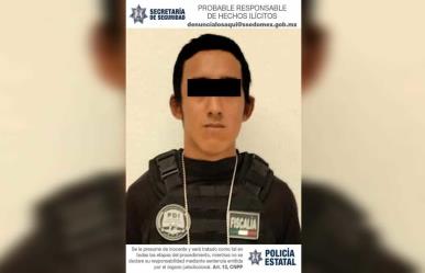 Cae falso policía de la FGJEM; extorsionaba en Zinacantepec