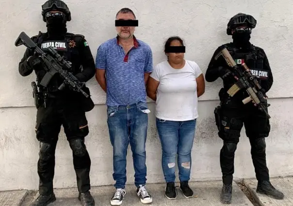 Fuerza Civil asegura a pareja con armas y drogas en municipio de Hidalgo